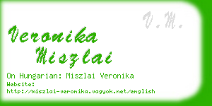 veronika miszlai business card